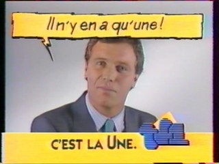 TF1 - 9 Mars 1987 - Coming-next, spot promo "Y'en a qu'une c'est la Une" (Bruno Masure)