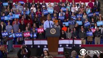 Watch: President Obama makes last pitch for Clinton votes in Durham, New Hampshire