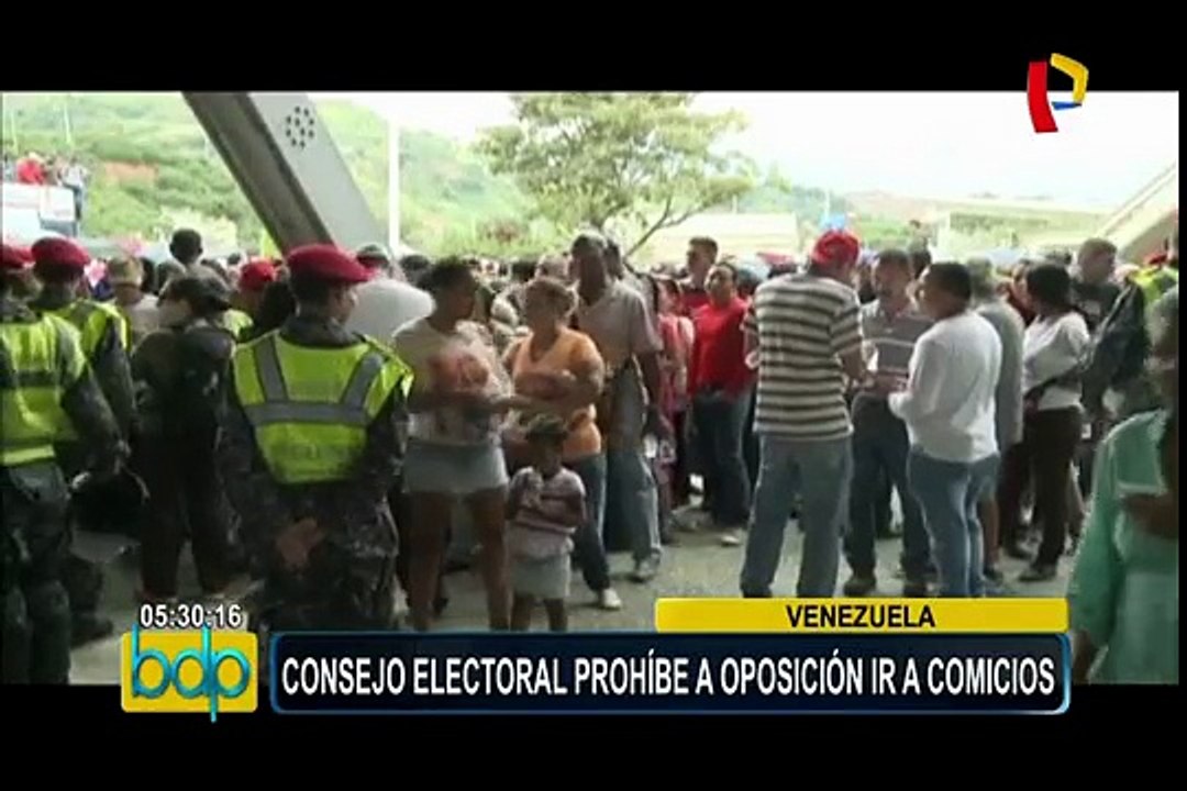 Venezuela: Consejo Electoral prohíbe a oposición ir a comicios