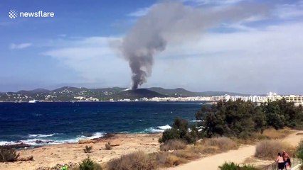 Wildfire rages near tourist resort in Ibiza