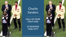 Charlie Sanders Hall of Fame Football Tight End