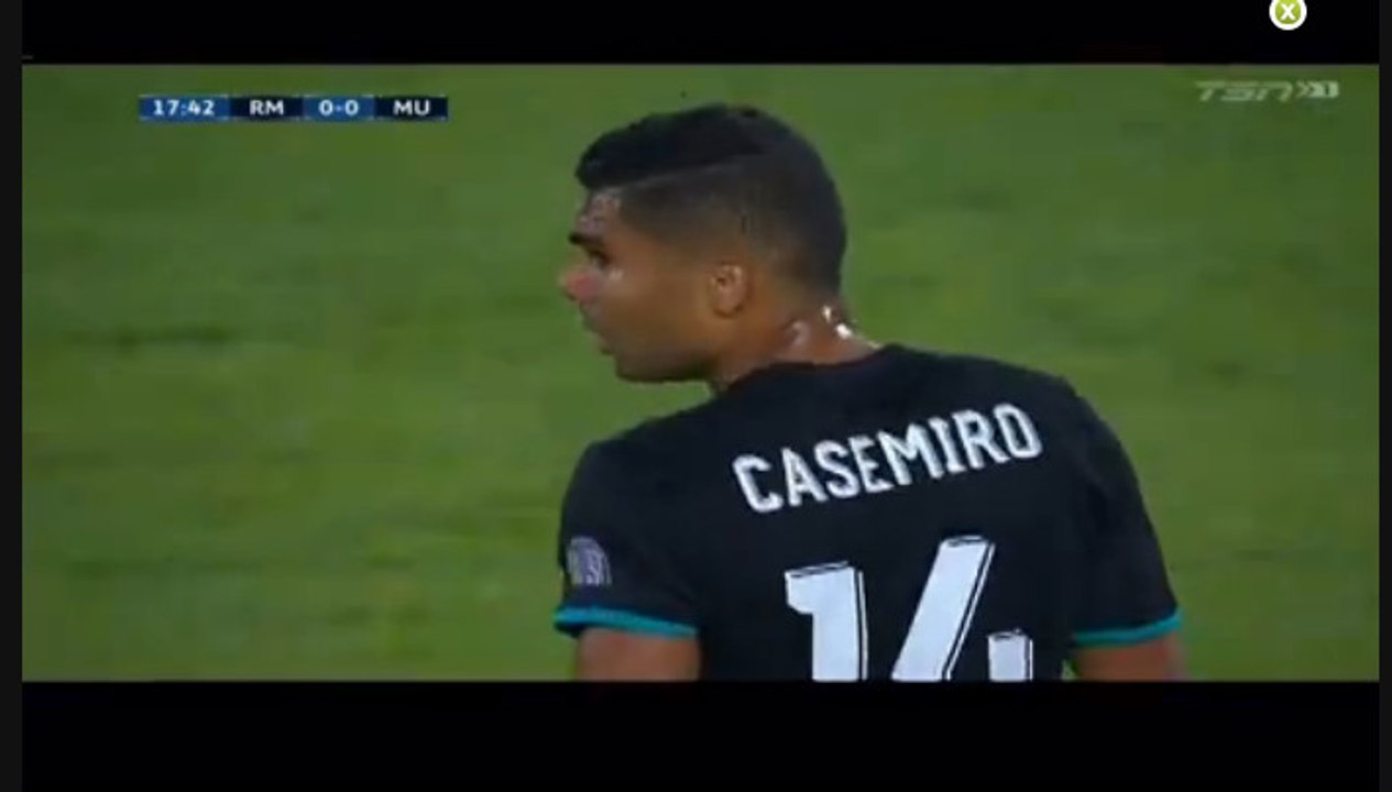 Casemiro Hits Crosbar HD Real Madrid vs Manchester United 08.08.2017 HD