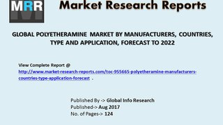 Global Polyetheramine Sales, Price, Revenue and Gross Margin Analysis Forecast To 2022