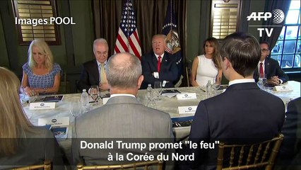 Donald Trump promet "le feu" à la Corée du Nord