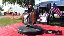 Fun and Fails Riding the Mechanical Bull at Dodge County Fair