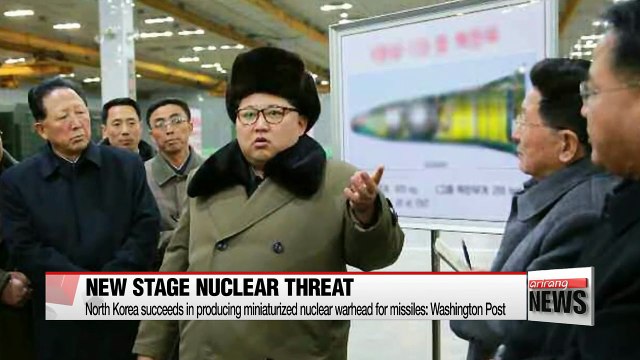 N. Korea succeeds in developing miniaturized nuclear warhead for missiles: Washington Post