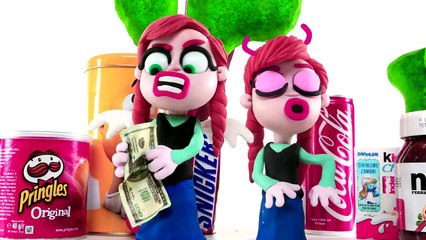 Toy Shopping Accident with Monster High Baby Joker Play Doh Stop Motion Cartoons