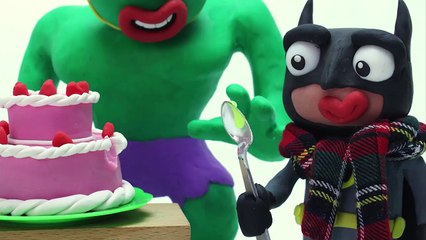 HULK SLIME CANNONS ELSA Play Doh Superhero in Real Life Frozen Stop Motion Videos