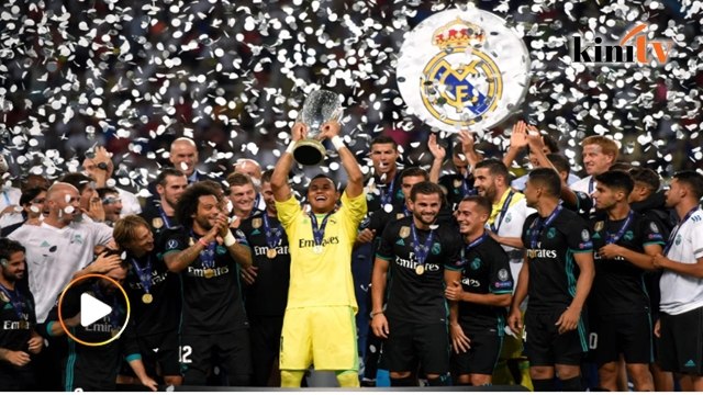Real benam MU, julang trofi Piala Super Eropah