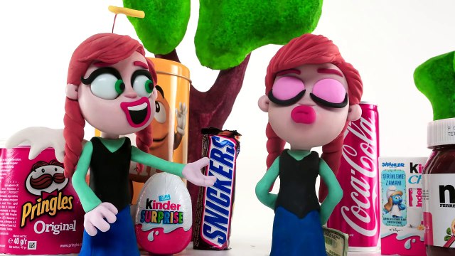 Elsa Homeless and Hungry Disney Frozen Cartoons for Kids Play Doh Stop Motion Videos