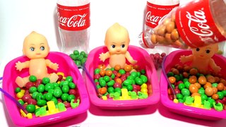 Learn Colors Nursery Rhymes Color Finger Family Song Baby Doll Bath Time Coca Cola Bottle Video