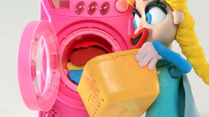 Slime Dog! Elsa Washers Her Puppy by Accident Disney Frozen Stop Motion Animation