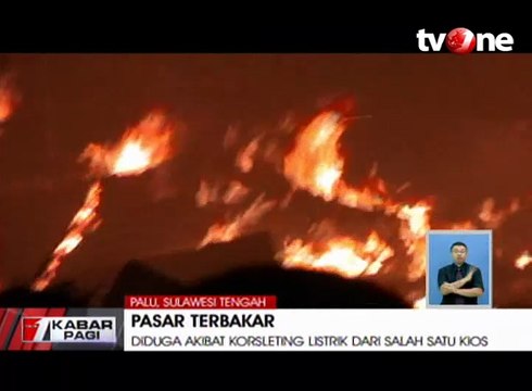 Ratusan Kios Pasar Tradisional di Palu Ludes Terbakar