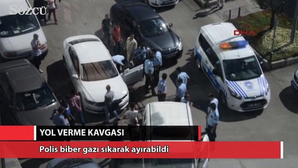 Erzurum'da yol verme kavgası