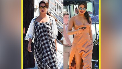 Priyanka Chopra Rocking In Thigh High Slit & Indoor Gown With Same Style Priyanka's Next Holly Film