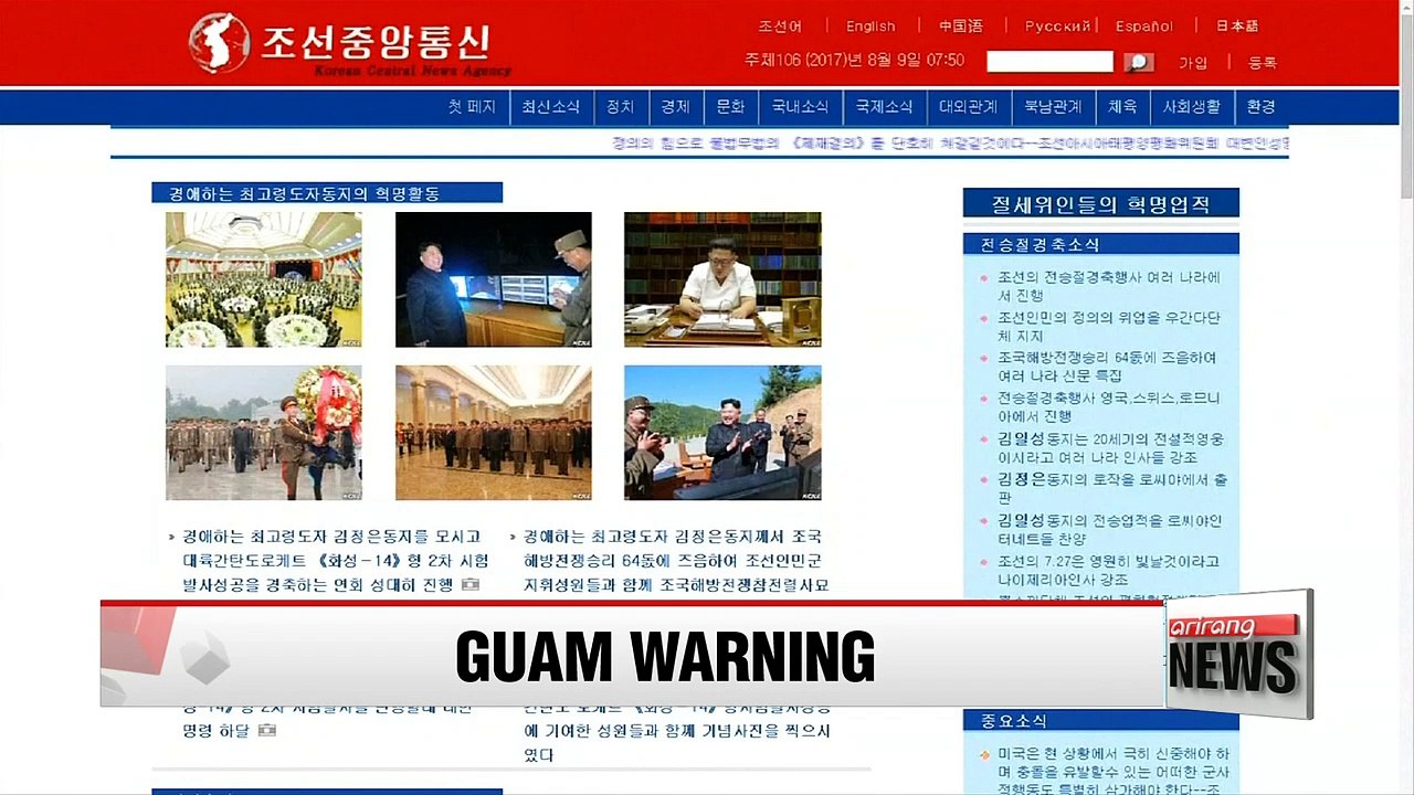 North Korea threatens ballistic missile strike near Guam to contain U.S. military assets
