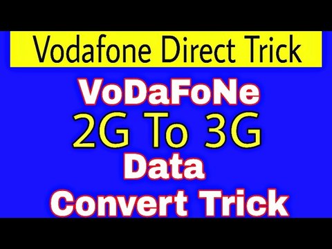Vodafone DIRECT Trick | Vodafone 2G To 3G DATA Convert Trick | 2017 |UNLIMITED 3G Data