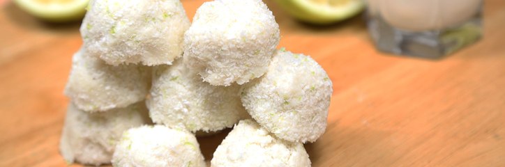 ترافلز حامض الليمون بجوز الهند، طريقة سهلة بالفيديو