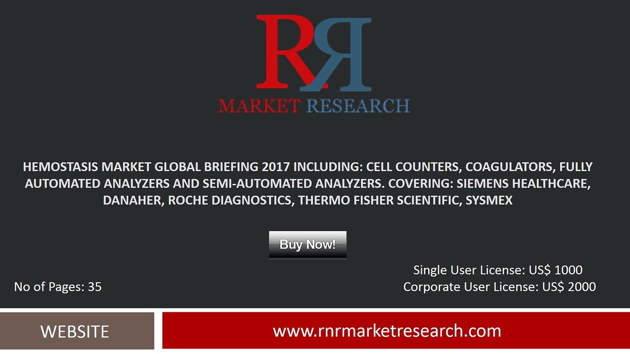 2017-2020, The Global Hemostasis Market Report |Trends and Strategies