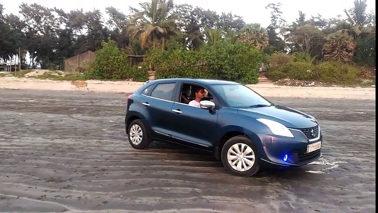 Car Drifting on the Beach