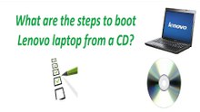 What are the steps to boot Lenovo laptop from a cd
