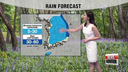 Showers nationwide tomorrow