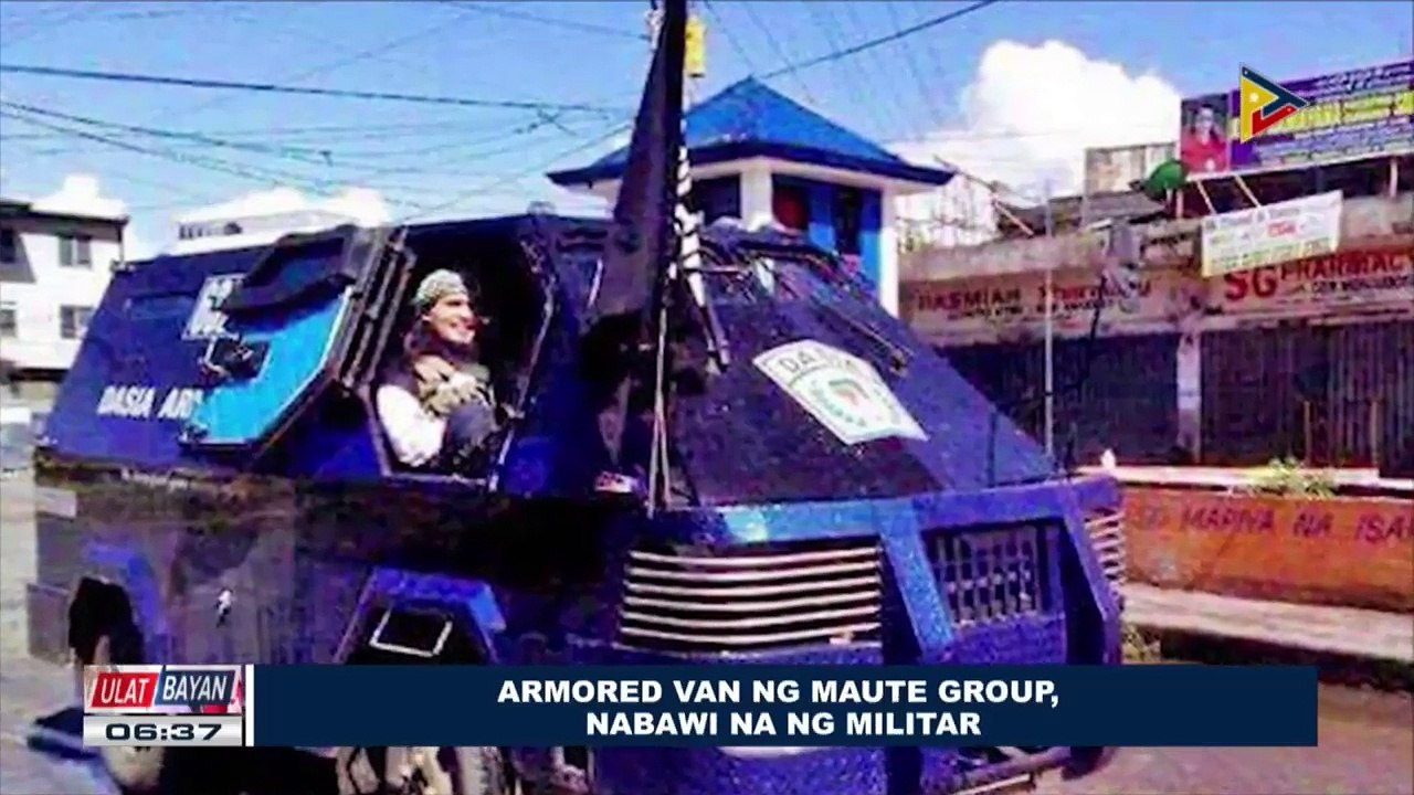Armored Van ng Maute Group, nabawi na ng Militar