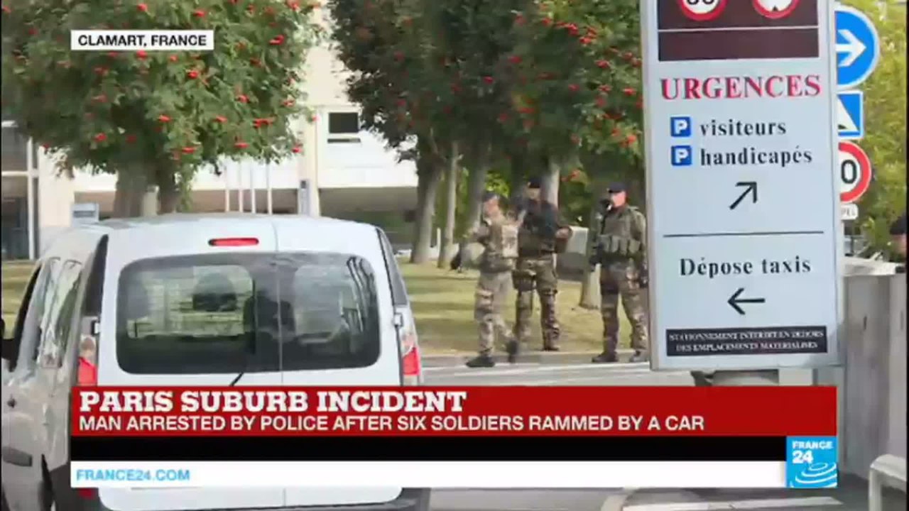 Paris Suburb Incident: Man arrested by police after car ram 6 soldiers