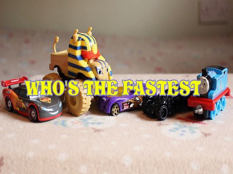 WHO'S THE FASTEST THOMAS & FRIENDS BATMOBILE POWER PIPES SPHINX TRUCK LIGHTENING MCQUEEN Toys BABY Videos, BATMAN , ARKH