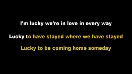 Jason Mraz, Colbie Caillat Lucky (Acoustic Karaoke Lyrics on Screen)