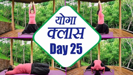 Yoga Class 25 for strong internal organs | बंदर पोज़, प्रसारित पादपत्तानासना, वीरभद्रासना  | Boldsky