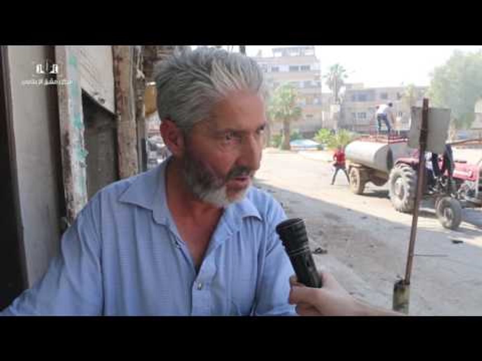 Volunteers Fight Fire in Wake of Deadly Strikes on East Damascus Town