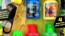 Y baño colores Aprender pintar sorpresa juguetes tortugas con Ninja |
