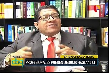 Impuesto a la renta: profesionales pueden reducir hasta 10 UIT