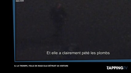 Il trompe sa copine, elle détruit sa voiture (Vidéo)
