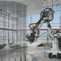 A digitally fabricated house is being built