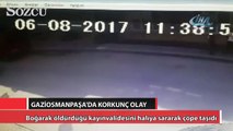 Boğarak öldürdüğü kayınvalidesini halıya sararak çöpe taşıdı