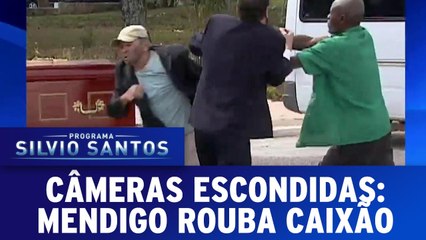 Câmeras Escondidas- Mendigo rouba caixão