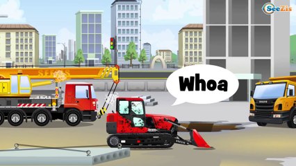 Bulldozer and Big Cars for children - Real Construction Vehicles Compilation
