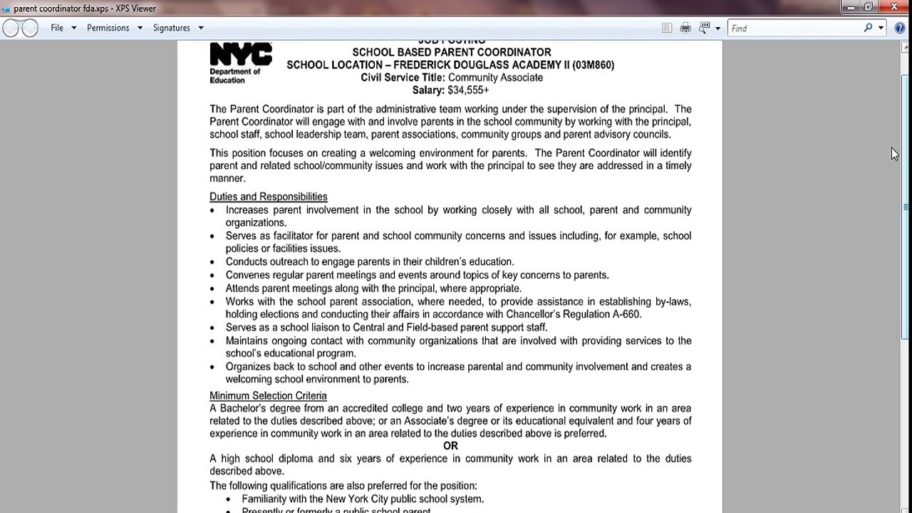 What is Parent Coordinator