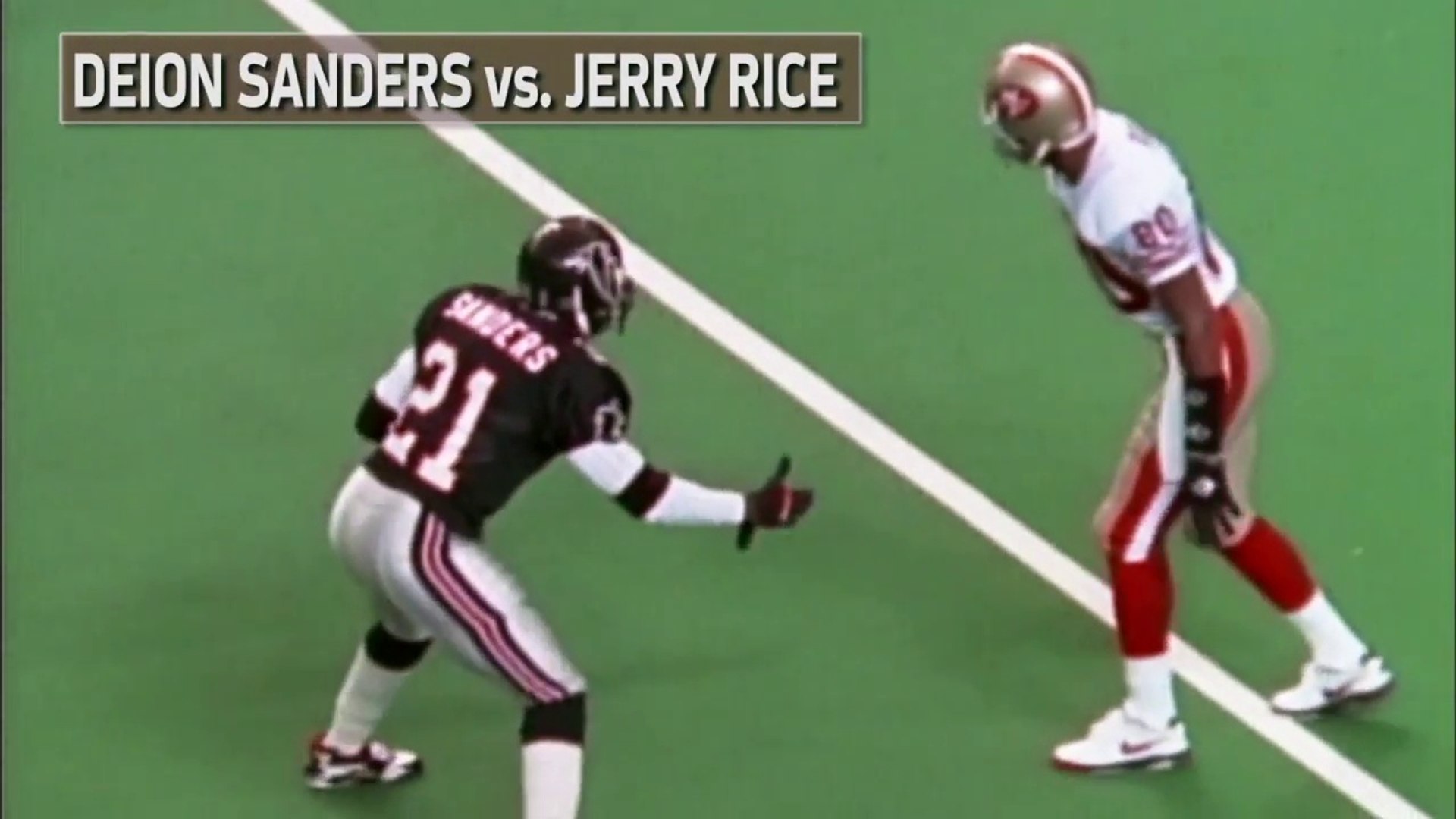 Jerry Rice vs. Deion Sanders Head-to-Head Highlights- The GOAT vs. Prime  Time - NFL - USA SPORTS - video Dailymotion