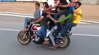 One Wheeling On Motor cycle