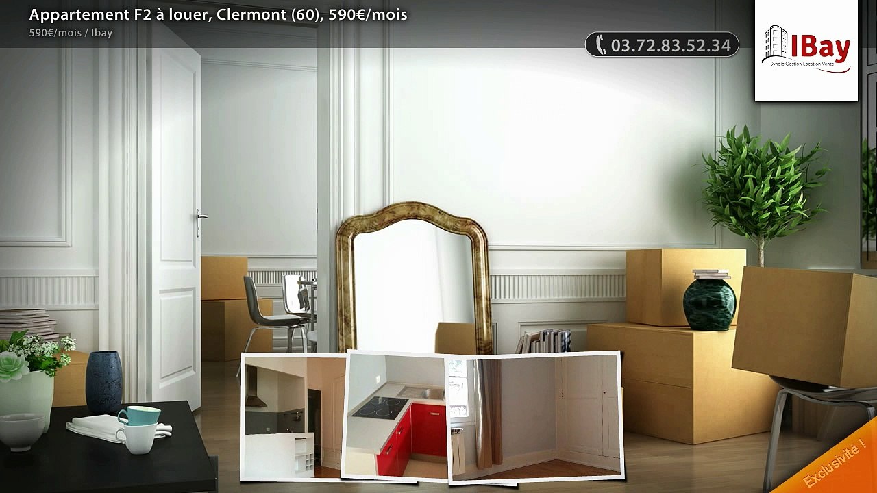 Appartement F2 à louer, Clermont (60), 590€/mois