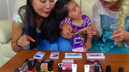 Frozen Elsa, Jasmine, Rapunzel Baby Makeover Day w/ Maleficent