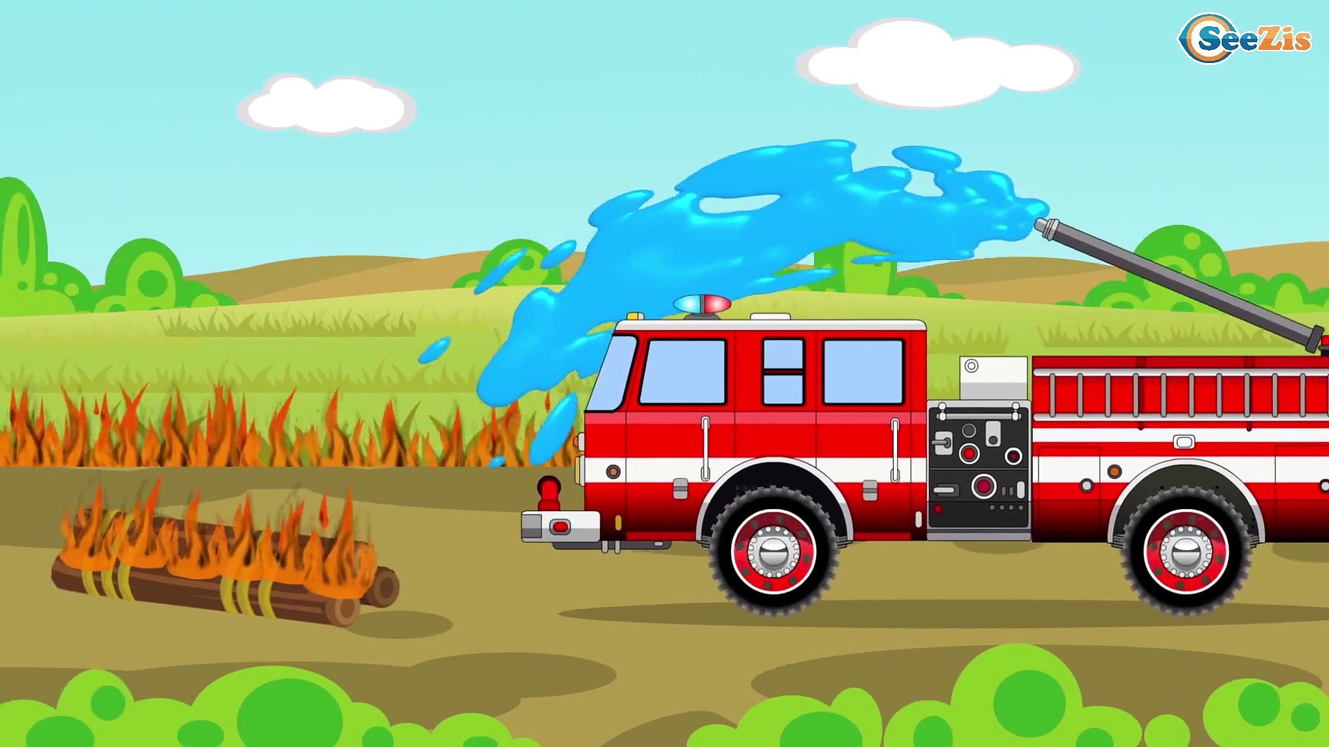 preferible Extinto Comida Camión de Bomberos. Dibujos animados de coches y camiones para niños en  español - Carros para niños – Видео Dailymotion