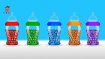 Learn Colors with Milk Bottle - Colors for Children to Learn with Pacman - Colours Learning Videos