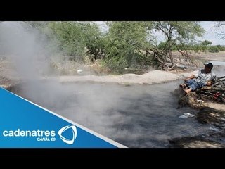 Autoridades alertan sobre un géiser tóxico en Guanajuato