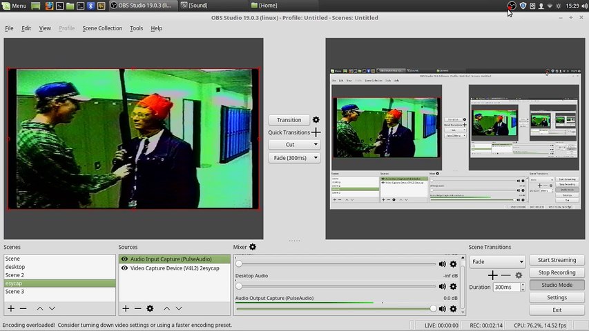 Video Capture VHS TO MP4 OBS Linux - video Dailymotion