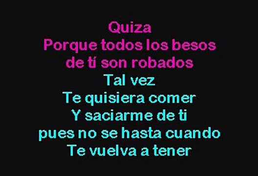 Paulina Rubio - Tal Vez, Quiza (Karaoke)
