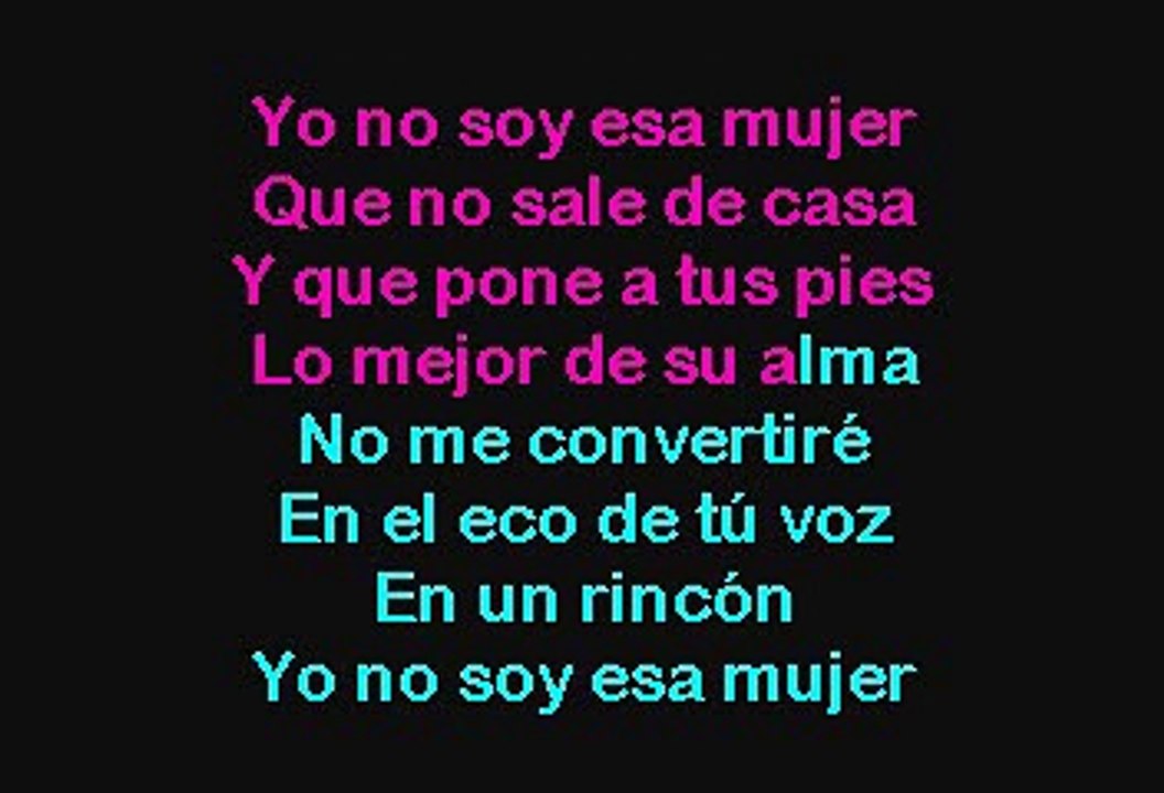 Paulina Rubio - Yo No Soy Esa Mujer (Karaoke)